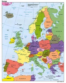 Mappa Europa Politica