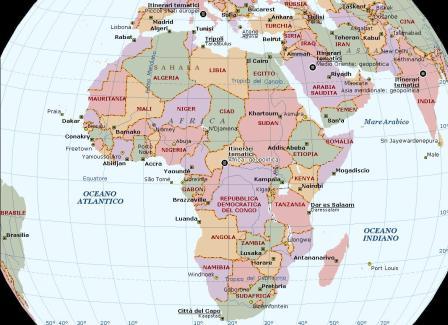 Mappa Africa Politica